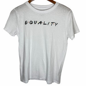 Equality Size Small Pride Friends Tee 90s TV Show Font Graphic T-Shirt NWOT